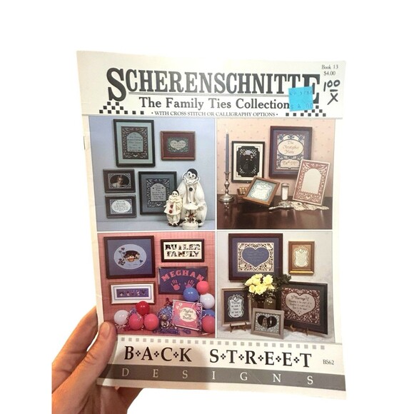 Lot Of 5 80s Folk Art Country Themed Counted Cross Stitch Patterns Bunnies Geese - Picture 3 of 15